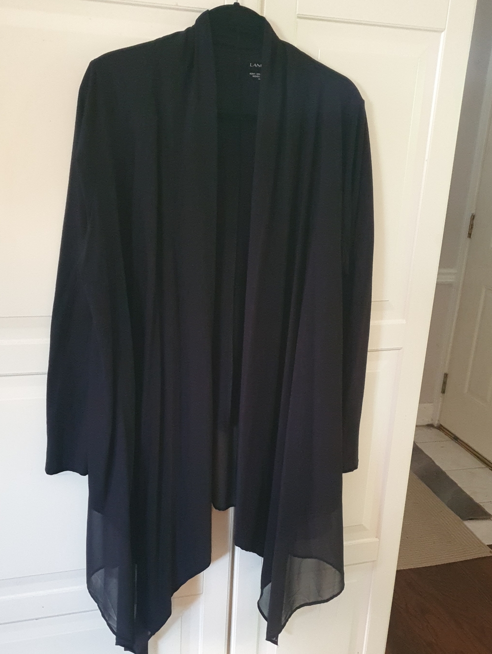 Lane Bryant Black Open-Front Wrap